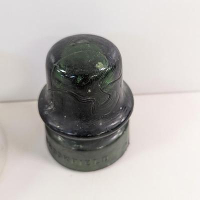 Vintage Glass/Porcelain Insulators Brook-field - Hemingray 16