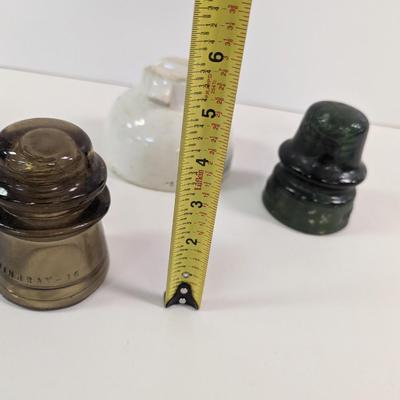 Vintage Glass/Porcelain Insulators Brook-field - Hemingray 16