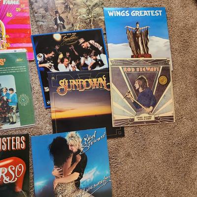 Lot of 19 Record Albums Wings Rod Stewart Dave Mason Little river band Elvis Studio 54