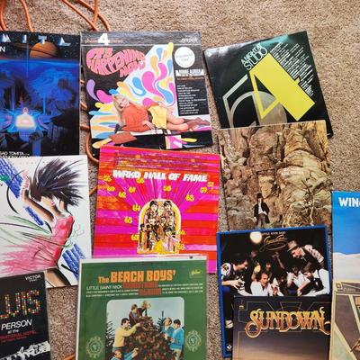 Lot of 19 Record Albums Wings Rod Stewart Dave Mason Little river band Elvis Studio 54