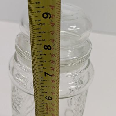 Vintage Planters Peanut Glass Jar Wheat Design