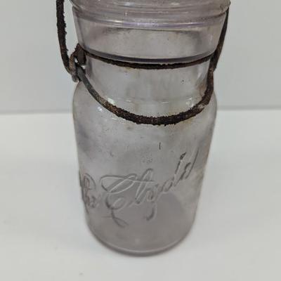 Vintage The Clyde Script Canning Jar