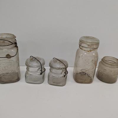 Vintage Canning Jars - ACME - Presto - Schram Canning Jar Mason Automatic Sealer