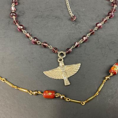 -154- COSTUME JEWELRY | Colored Beaded Necklaces