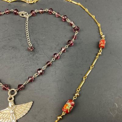 -154- COSTUME JEWELRY | Colored Beaded Necklaces
