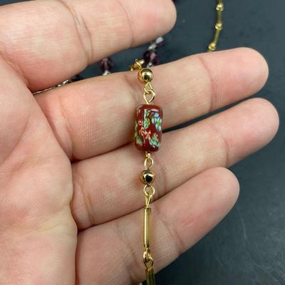 -154- COSTUME JEWELRY | Colored Beaded Necklaces
