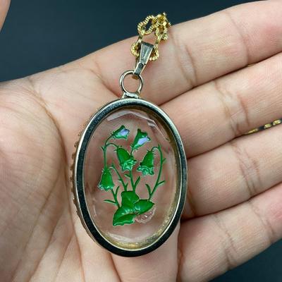 -155- COSTUME JEWELRY | Statement Pendant Flower Necklaces