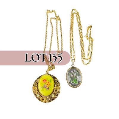 -155- COSTUME JEWELRY | Statement Pendant Flower Necklaces