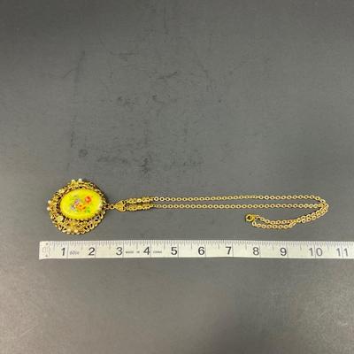 -155- COSTUME JEWELRY | Statement Pendant Flower Necklaces