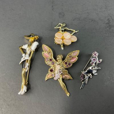 -158- PINS | Assorted Fancy Lady Brooches