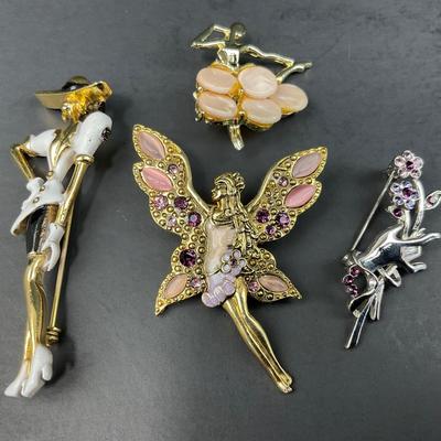 -158- PINS | Assorted Fancy Lady Brooches