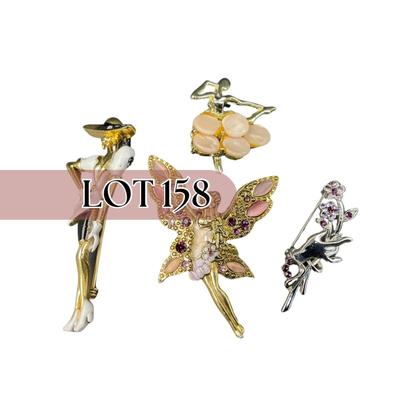 -158- PINS | Assorted Fancy Lady Brooches