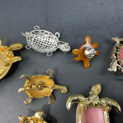 -163- PINS | Assorted Colorful Turtle Brooches | Gerry & Avon