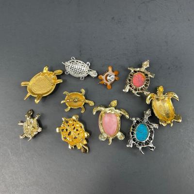 -163- PINS | Assorted Colorful Turtle Brooches | Gerry & Avon