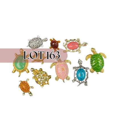 -163- PINS | Assorted Colorful Turtle Brooches | Gerry & Avon