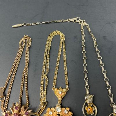 -165- COSTUME JEWELRY | Assorted Rhinestone Necklaces
