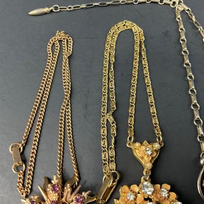 -165- COSTUME JEWELRY | Assorted Rhinestone Necklaces