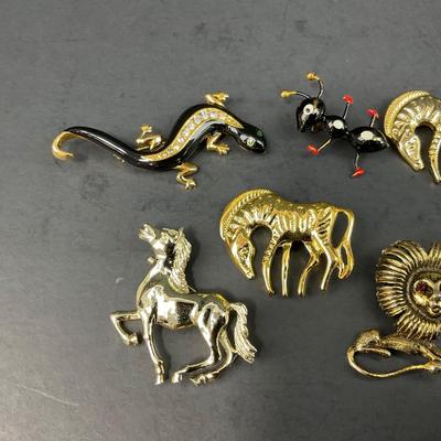 -180- PINS | Assorted Wild Animal Brooches | Gerry, BSK, & Avon