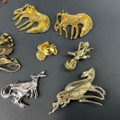 -180- PINS | Assorted Wild Animal Brooches | Gerry, BSK, & Avon