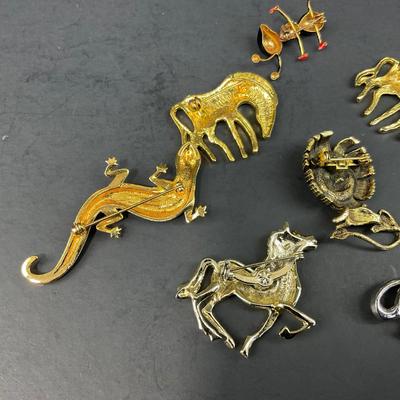 -180- PINS | Assorted Wild Animal Brooches | Gerry, BSK, & Avon