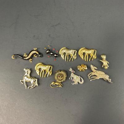 -180- PINS | Assorted Wild Animal Brooches | Gerry, BSK, & Avon