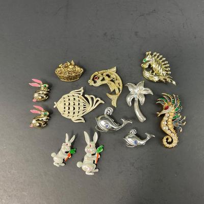 -182- PINS | Assorted Creature Brooches | Gerry & Trifari
