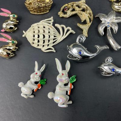 -182- PINS | Assorted Creature Brooches | Gerry & Trifari