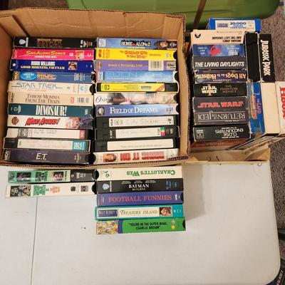 Large Lot of vintage VHS tapes Star Trek Star Wars