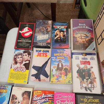 Large Lot of Vintage VHS Tapes