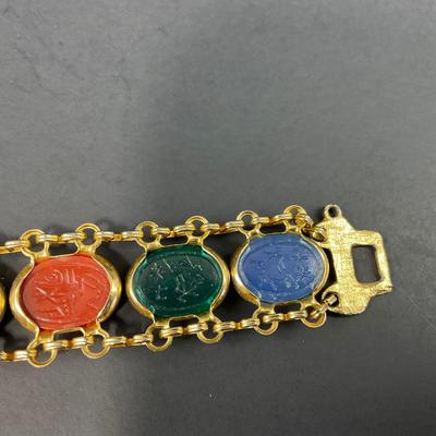 -189- COSTUME JEWELRY | Multicolored Gem Stone Bracelets