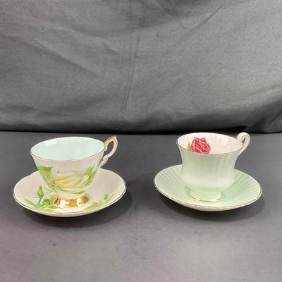 -195- COLLECTIBLE | Mismatched Set Of Cups & Saucers