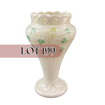 -199- BELLEEK | Pierced Shamrock Vase Ireland | 6th Mark