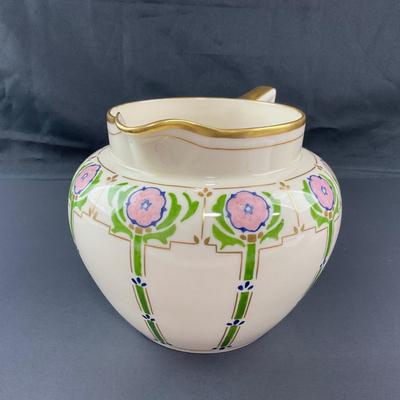 -200- ART DECO | 1900’s-1930’s Lenox & Belleek American Hand Painted Pitcher | Marked