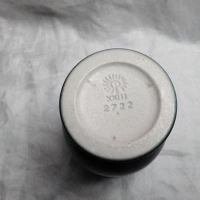 Rookwood 1923 Vintage Art Pottery Matte Blue Footed Ceramic Vase 2722