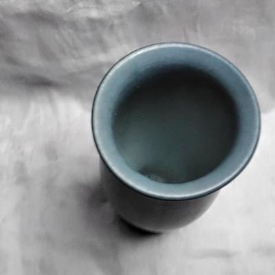 Rookwood 1923 Vintage Art Pottery Matte Blue Footed Ceramic Vase 2722