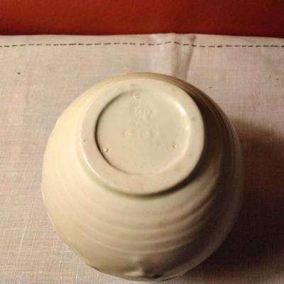 Rookwood Pottery 1942 Cream Matte Butterfly Round Vase #6509