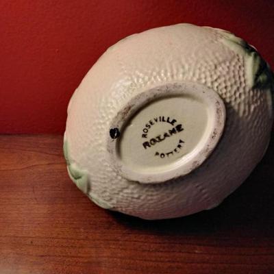 Roseville Pottery Rozane Line Basket, Circa 1917