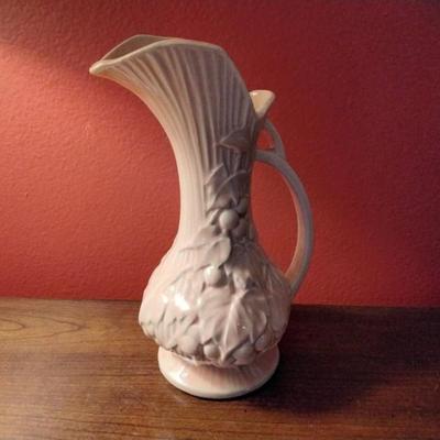 Ewer Shaped Salmon Colored McCoy Vase Circa early 1940's