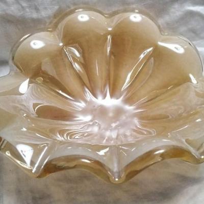Murano White Cristal Centerpiece Bowl