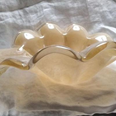Murano White Cristal Centerpiece Bowl