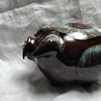 1957 Hull Corky Pig Piggy Bank (All Original) Marked Patent Pending