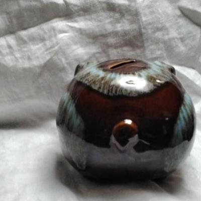 1957 Hull Corky Pig Piggy Bank (All Original) Marked Patent Pending