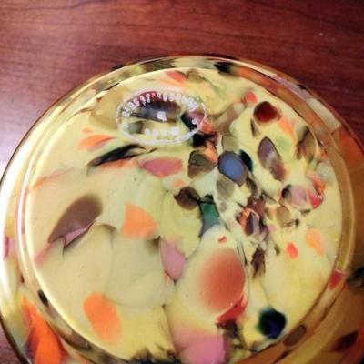 Rindskopf yellow splatter glass