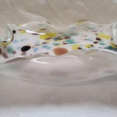 Vintage Murano Confetti Bowl 7"
