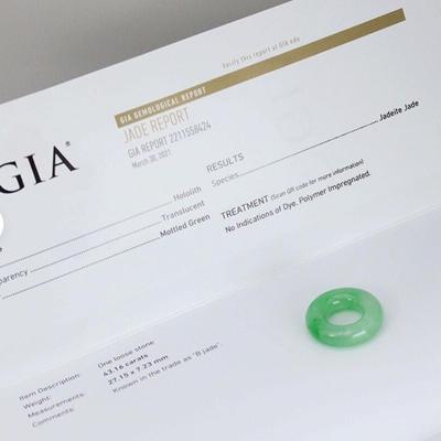 43.16 Carat GIA Certified Green Jade Hololith