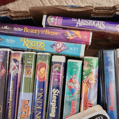 Lot of VHS Disney Clamshells Mouse Detective Little Mermaid Jungle Book See pics