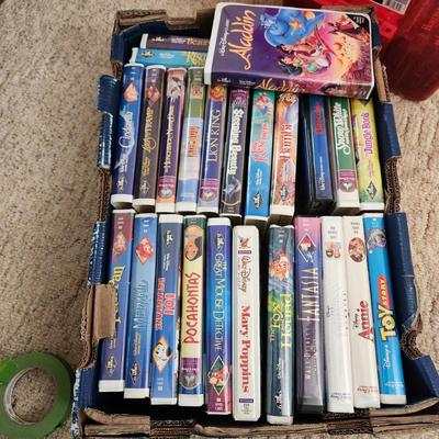 Lot of VHS Disney Clamshells Mouse Detective Little Mermaid Jungle Book See pics