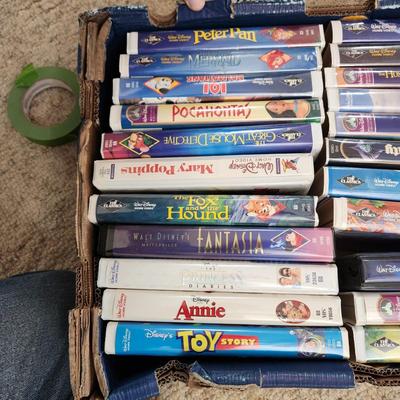 Lot of VHS Disney Clamshells Mouse Detective Little Mermaid Jungle Book See pics