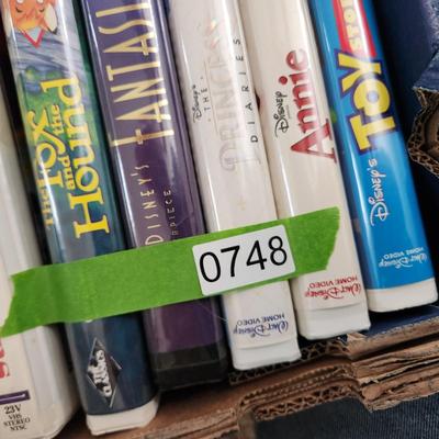 Lot of VHS Disney Clamshells Mouse Detective Little Mermaid Jungle Book See pics