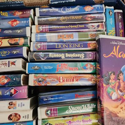 Lot of VHS Disney Clamshells Mouse Detective Little Mermaid Jungle Book See pics